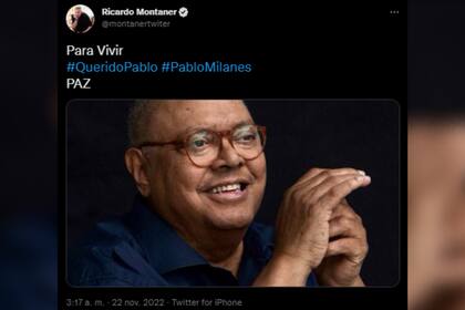 Ricardo Montaner se despidió de Milanés (Foto: Twitter @montanertwiter)