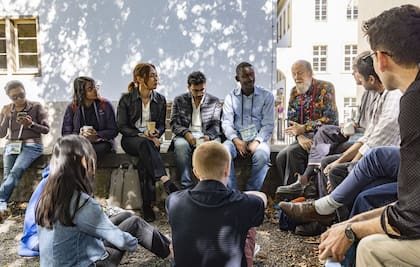 Richard Sutton, ante una audiencia que lo escucha con devoción