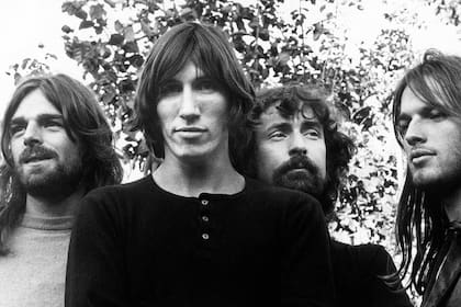 Richard Wright, Roger Waters, Nick Mason y David Gilmour, en 1973