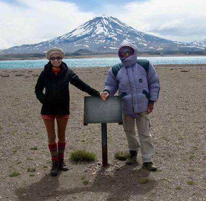 Richard y Catherine en Laguna del Diamante, Mendoza