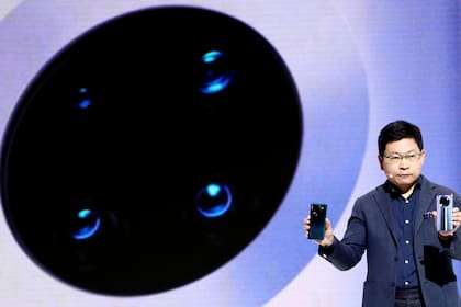 Richard Yu, CEO de la división móvil de Huawei, durante la presentación del Mate 30 y Mate 30 Pro