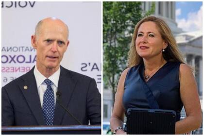 Rick Scott y Debbie Mucarsel-Powell serán los candidatos a senadores republicano y demócrata, respectivamente, en noviembre