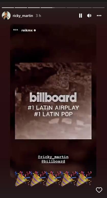 Ricky Martin logró un nuevo número 1 en la lista Billboard