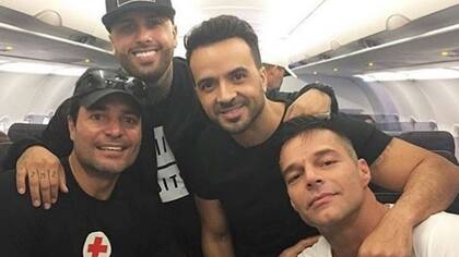 Ricky Martin, Luis Fonsi, Chayanne y Nicky Jam viajaron juntos a Puerto Rico para ayudar a las víctimas del huracán