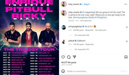 Ricky Martin mostró su emoción ante la gira