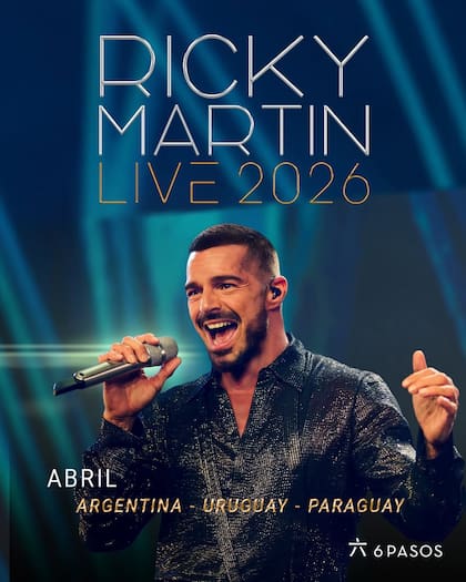 Ricky Martin vuelve a la Argentina en abril