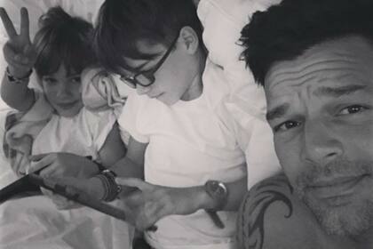 Ricky Martin y sus hijos, Matteo y Valentino