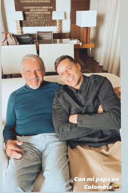 Ricky Matin compartió con sus seguidores una imagen junto a su papá, Ricardo Martin Negroni, mientras ambos se encontraban en Colombia