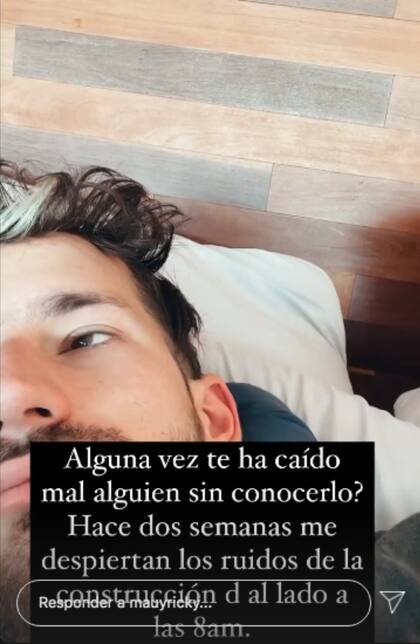 Ricky Montaner utilizó una historia de Instagram para contarles a sus seguidores el problema que tiene con uno de sus vecinos