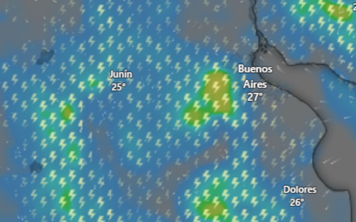 Hay alerta amarilla por tormentas y viento para este lunes 23 de febrero: las provincias afectadas