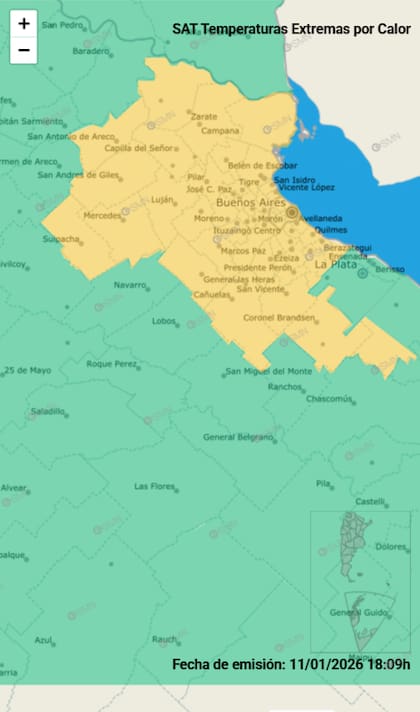 Rige una alerta por altas temperaturas en la Ciudad