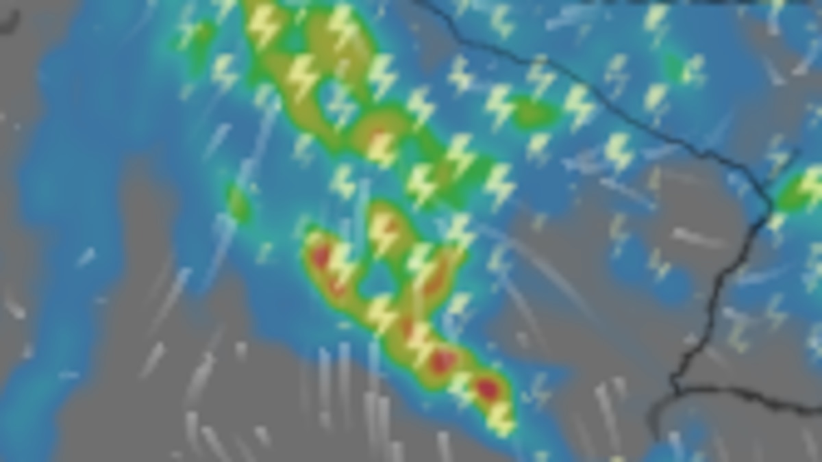 Colocaram alerta amarelo para tempestades, chuva, neve e vento para este domingo