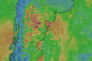 Emiten una alerta amarilla por lluvias, vientos y zonda para este martes