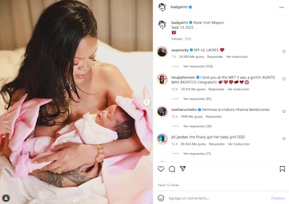 Rihanna fue mamá por tercera vez y dió a conocer el nombre de la bebé (Foto: Instagram @badgalriri)