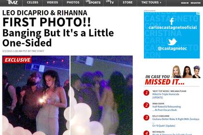 Rihanna y un muy barbudo Leonardo DiCaprio, en el cumpleaños de ella