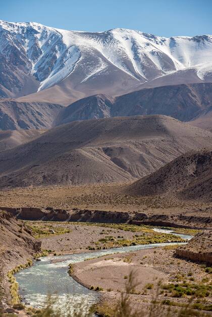 Río Blanco, en Barreal.