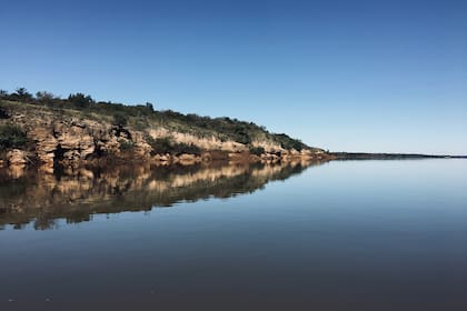 Rio Uruguay, cerca a la costa de Colón en Entre Ríos