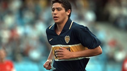 Riquelme en 1996. Su calidad quedó en evidencia desde su primer partido.