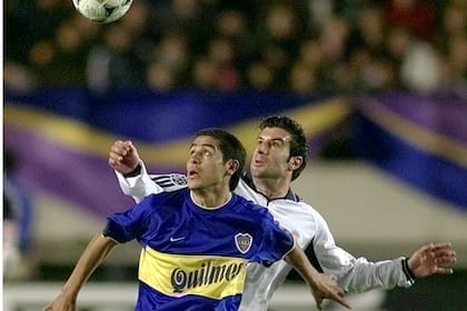 Riquelme, who was distinguished by Figo, in the historic final that Boca won over Real Madrid in 2000