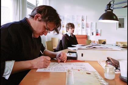 Riss (Laurent Sourisseau), fue sobreviviente del atentado contra Charlie Hebdo y se convirtió en el director de la revista (Photo by Steven Wassenaar / Hans Lucas / Hans Lucas via AFP)