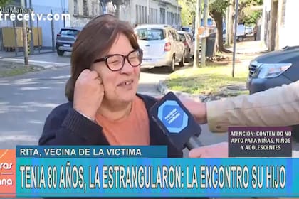 Rita no pudo contener la risa en medio de un móvil en Vicente López (Captura video)