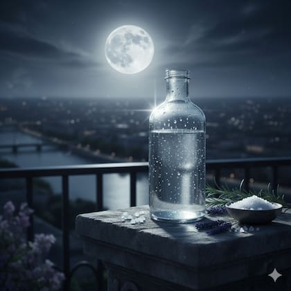 Ritual de purificación y renovación con agua lunar