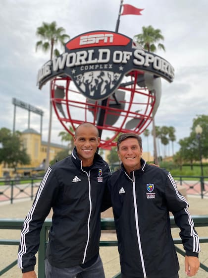 Rivaldo y Javier Zanetti, en el ESPN World of Sports