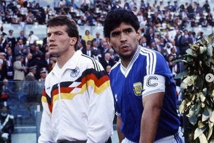 Rivales muchas veces, amigos fuera de la cancha: Matthäus y Maradona