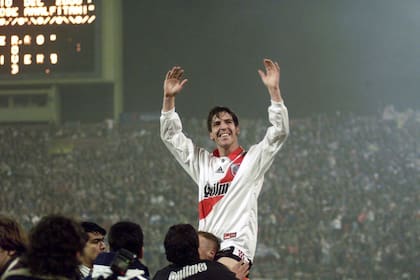 Un festejo con River, campeón del Clausura 2000