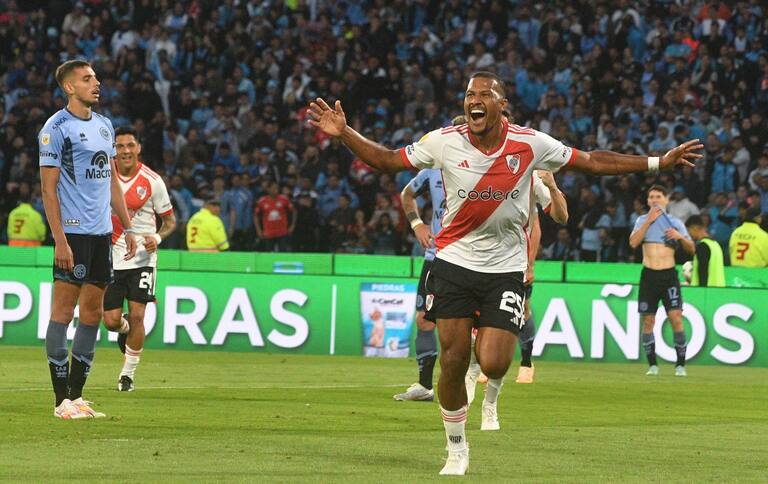 En una de las últimas jugadas, River se lo ganó a Belgrano en un partido vibrante y se clasificó a la semifinal de la Copa de la Liga