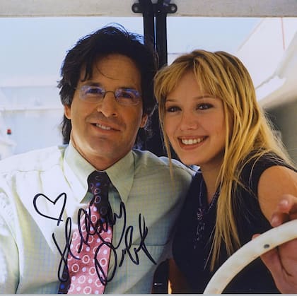 Robert Carradine e Hilary Duff, ambos compañeros de elenco en Lizzie McGuire