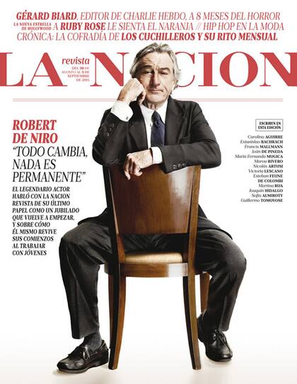 Robert de Niro, en la tapa de LA NACION Revista de este domingo