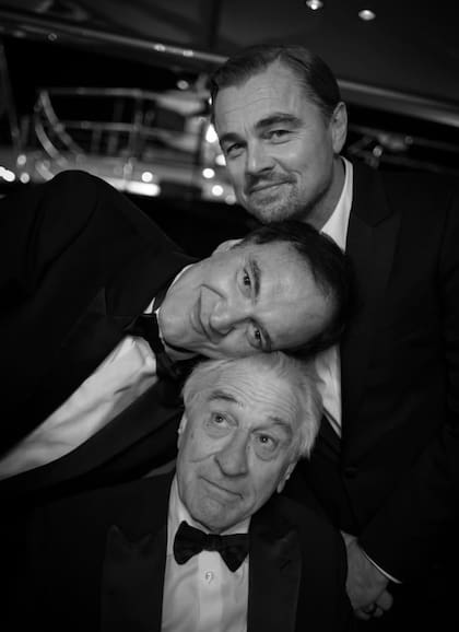 Robert de Niro, Quentin Tarantino y Leonardo DiCaprio, una instantánea para la historia captada en el festival por el artista francés Jean René (JR), también conocido como "el fotógrafo clandestino"
