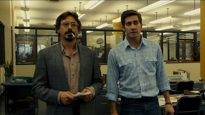 Robert Downey Jr. y Jake Gyllenhaal en Zodíaco; Mark Ruffalo también formó parte de la trifecta