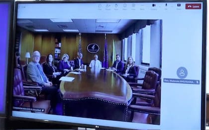 Robert Kennedy Jr. en la videoconferencia de ayer