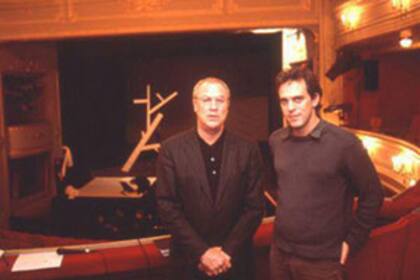 Robert Wilson junto a Federico León en el encuentro entre el tutor y su protegido en 2003