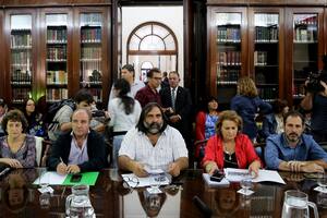 Roberto Baradel y Mirta Petrocini de FEB, el año pasado durante una negociación por paritarias