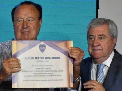 Roberto Digón, cuando volvió a Boca tras el triunfo de Jorge Ameal como presidente, a fines de 2019