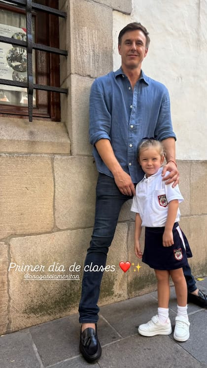 Roberto García Moritán acompañó a Anita a su vuelta a clases (Foto: Instagram @robergmoritan)