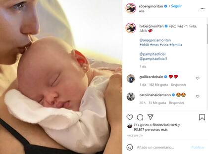 Roberto García Moritán compartió un dulce momento de Pampita y Ana, la bebé que tuvieron juntos hace un mes