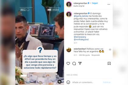 Roberto García Mortián respondió a las acusaciones de L-Gante con un contundente posteo (Foto: Instagram @robergmoritan)