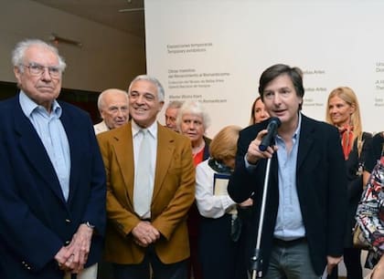 Robirosa y Elía con Andrés Duprat, cuando donaron la colección al MNBA