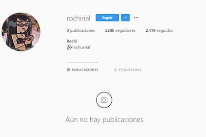 Rocío borró todas las publicaciones de su cuenta