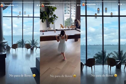 Rocío Guirao Díaz mostró la paradisíaca vista desde un enorme ventanal en las alturas de Miami