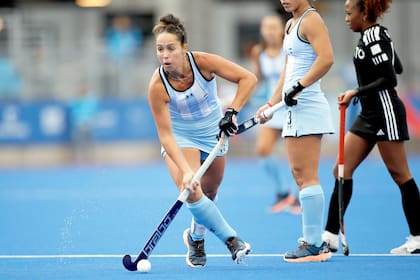 Rocío Sánchez Moccia, durante los Juegos Panamericano de Santiago 2023, donde las Leonas consiguieron el pasaje directo a París 2024