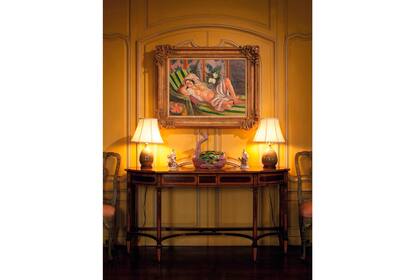 Odalisca con magnolias (1923),colgada en la residencia Hudson Pines de David y Peggy Rockefeller, en Sleepy Hollow, NY