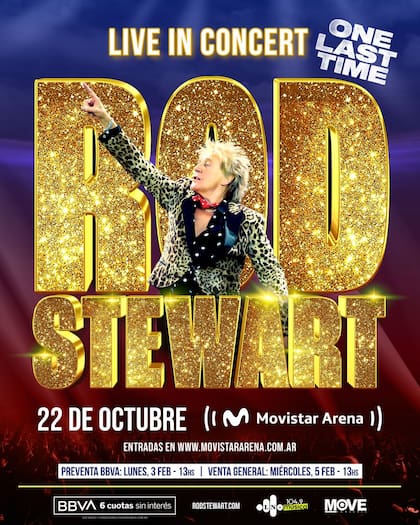 Rod Stewart en Buenos Aires: cuándo toca en el Movistar Arena y qué día comienza la preventa de entradas