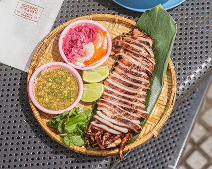 Rodajas de calamar, para comer con los palitos