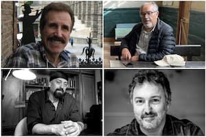 Rodolfo Pérez Valero, Ramón Díaz Eterovic, Carlos Salem y Carlos Zanón en la Semana Negra BA