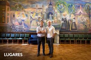 El café “oculto” en Recoleta que tiene un inmenso mural de Soldi, el artista que pintó la cúpula del Teatro Colón